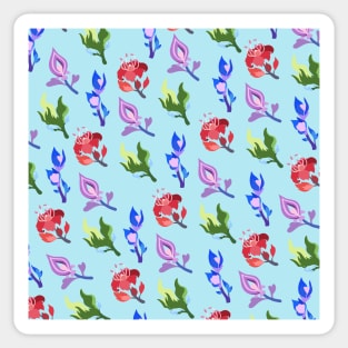 Inazuma Flowers Print (blue) Sticker